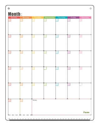 Κάθετο ημερολόγιο Whiteboard για μηνιαίο αρμόδιο για το σχεδιασμό ψυγείων ψυγείων το μαγνητικό