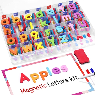 Μαγνητική εξάρτηση επιστολών τάξεων 208 πλαισιωμένου διπλάσιο μαγνητών φύλλων κομμάτια αλφάβητου αφρού για Preschoolers Spel