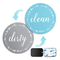 ROHS 3 ιντσών μικροί στρογγυλοί μαγνήτες σημαδιών πλυντηρίων πιάτων καθαροί επαναχρησιμοποιήσιμοι για το ψυγείο