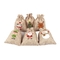 Εξατομικευμένες Burlap δώρων Χριστουγέννων μικρές τσάντες γιούτας σακουλών Drawstring
