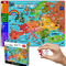 Χάρτης της Ευρώπης χρώματος γρίφος τορνευτικών πριονιών εγγράφου 1000 κομματιού για τις οικογένειες ενηλίκων παιδιών 12+ Teens